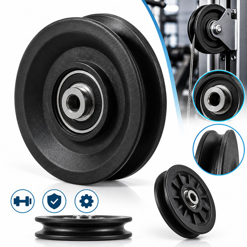 Black nylon pulley cable - nylon,