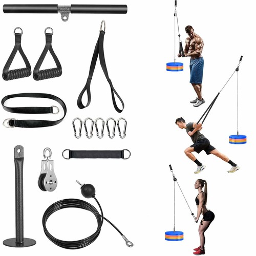 Cable pulley system home - system, gym