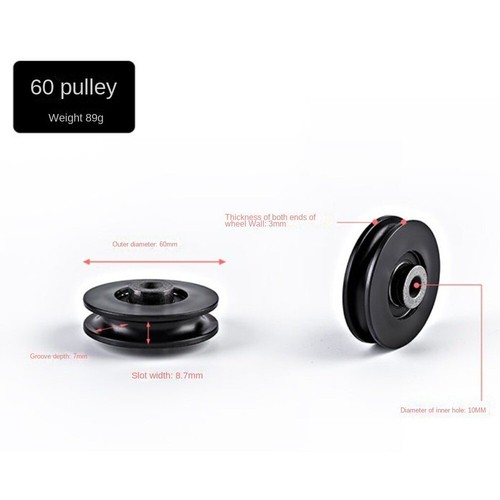 Black nylon pulley - nylon, wheel